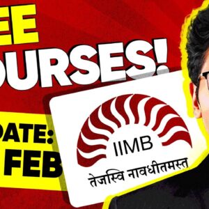 IIM Bangalore JUST Launched 50+ FREE Courses with Certificates!🔥Free Online Courses!